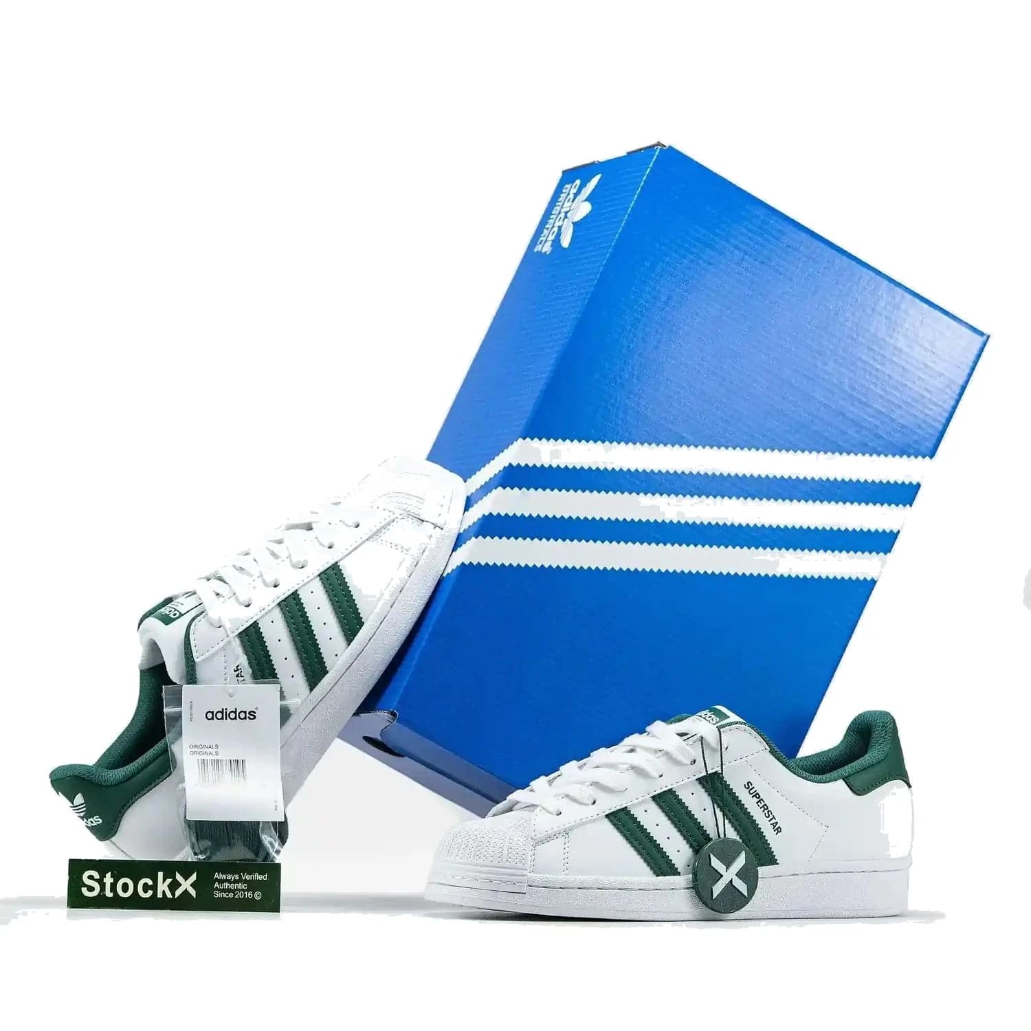 Adidas SUPERSTAR WHITE GREEN, фото 5