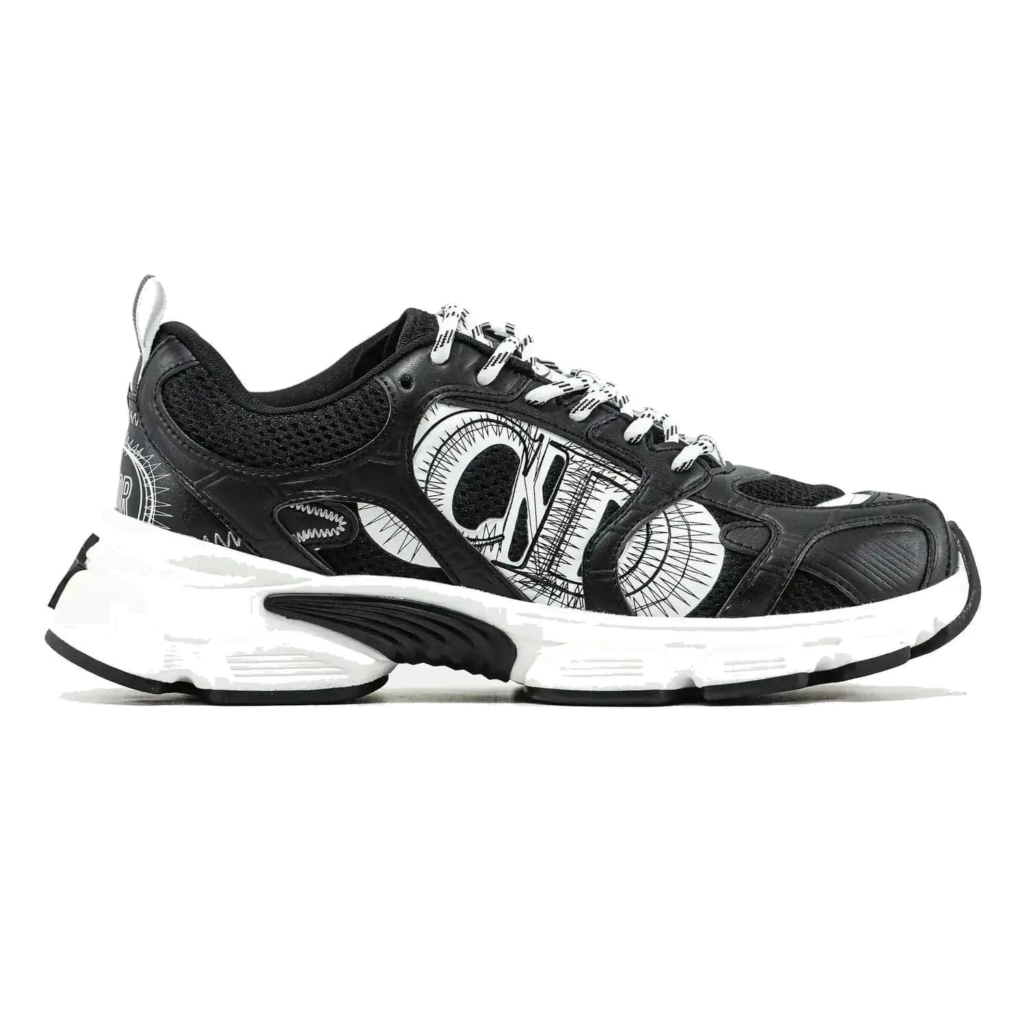 Dior CHRONO SNEAKER BLACK WHITE SKETCH LOGO, фото 5