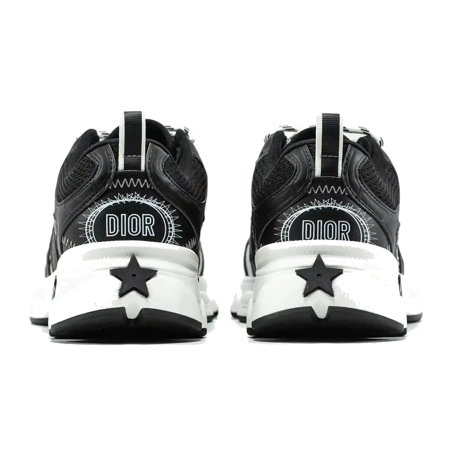Dior CHRONO SNEAKER BLACK WHITE SKETCH LOGO, фото 6